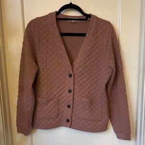 Madewell Quilted Mauve cardigan sweatshirt - Small